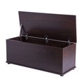 Basicwise Wooden Storage Organizing Toy Box, Brown QI003458.B